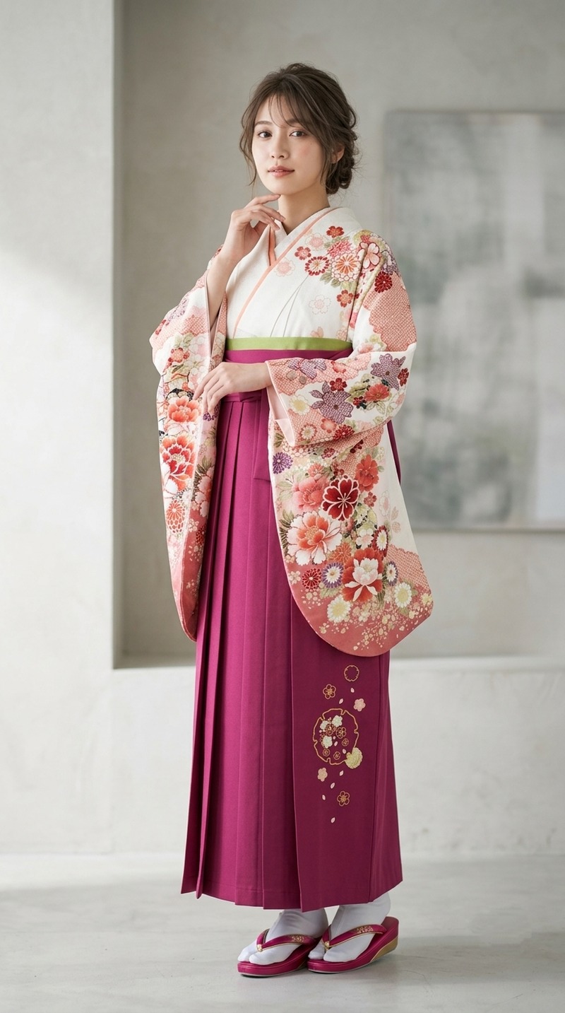 白地に彩花