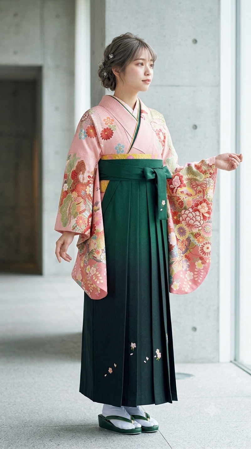 淡紅地に彩花