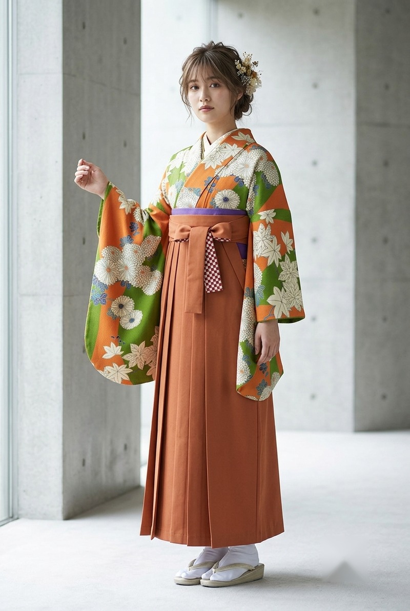 白地に彩花