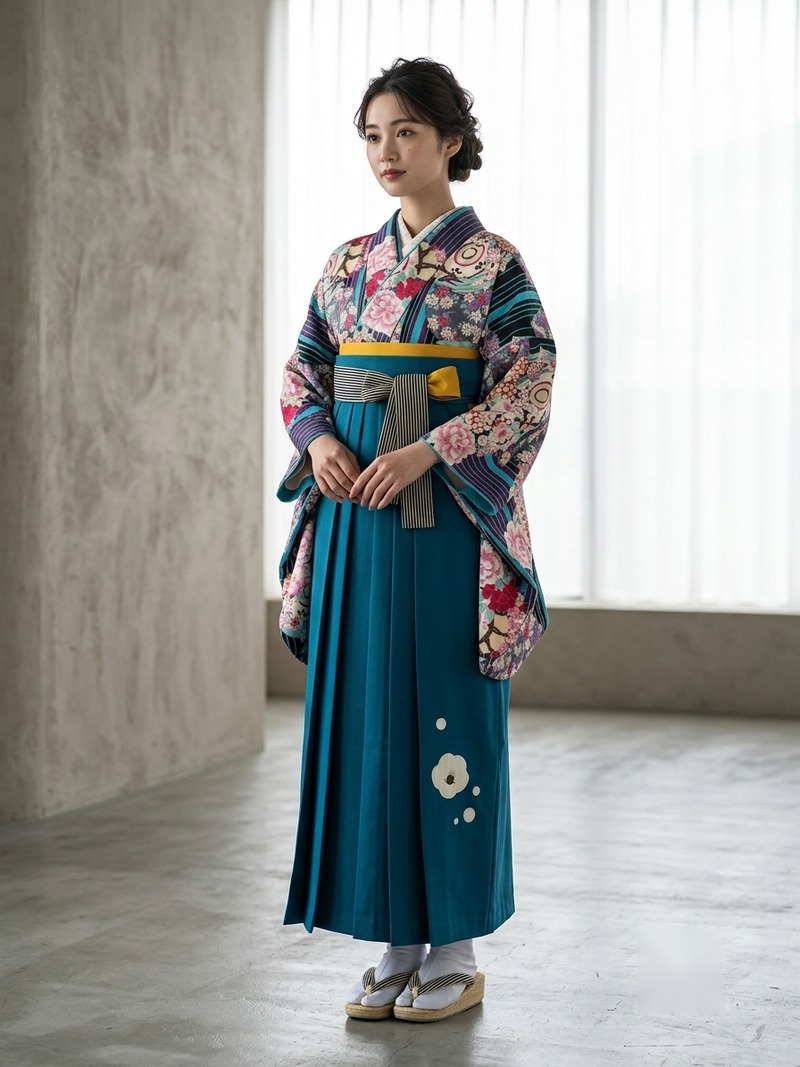 紺碧地に彩花