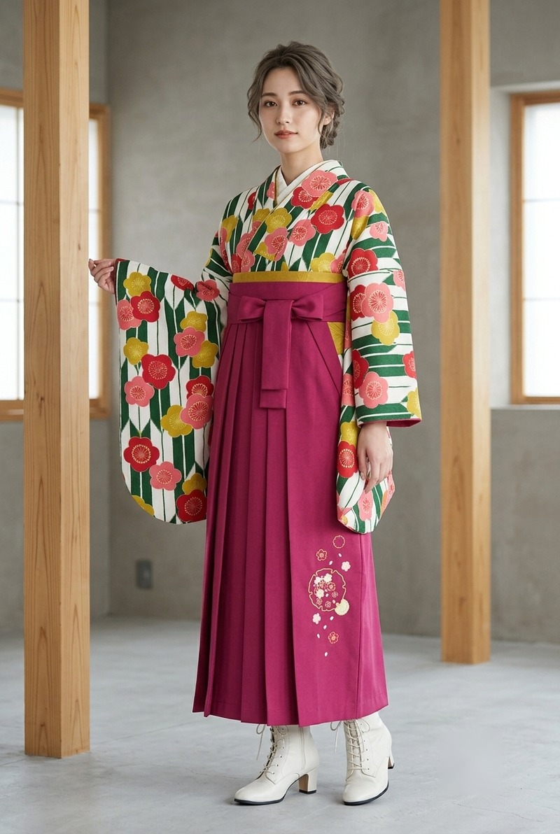 白地に彩花