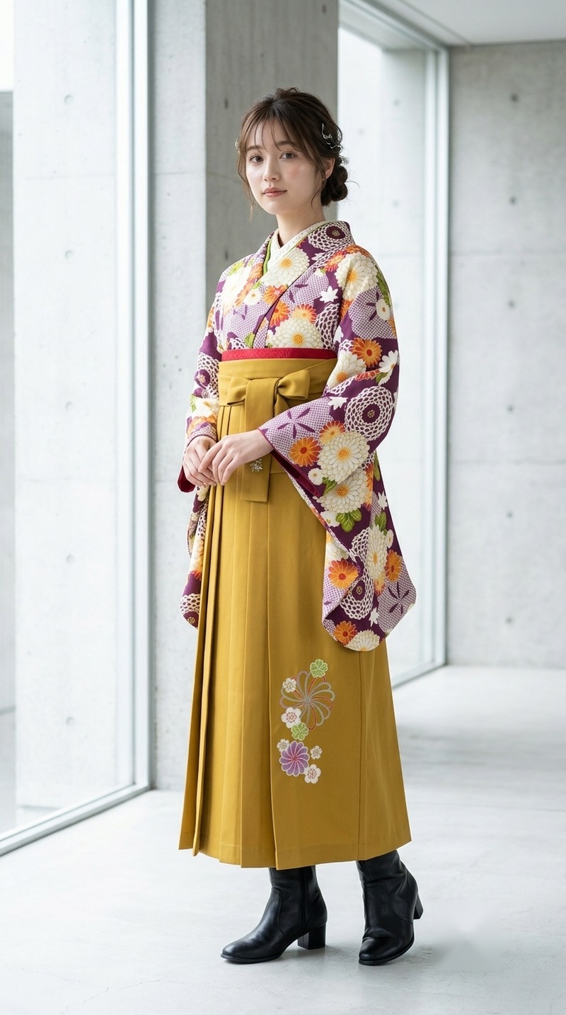 白地に彩花