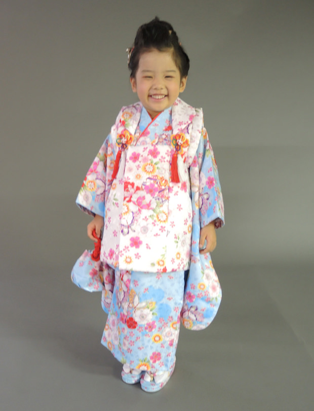 七五三レンタル 3歳・女の子 水色
