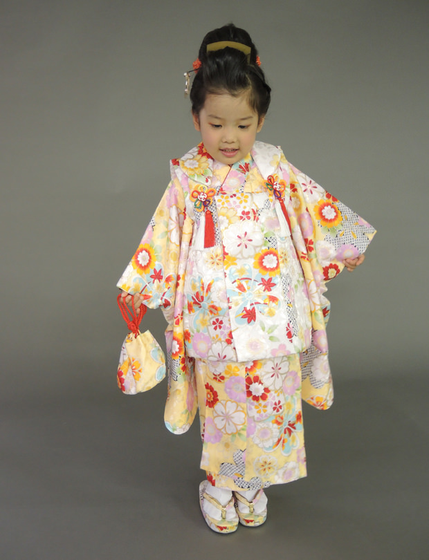 七五三レンタル 3歳・女の子 黄